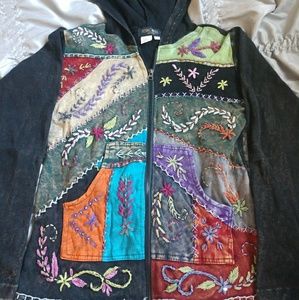 NWOT Rising Tide Artisan Embellished Hoodie sz S